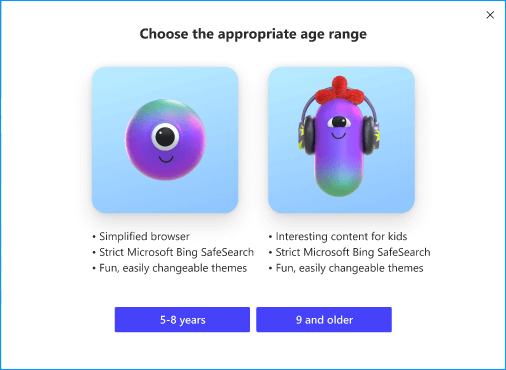 Microsoft Edge kids mode