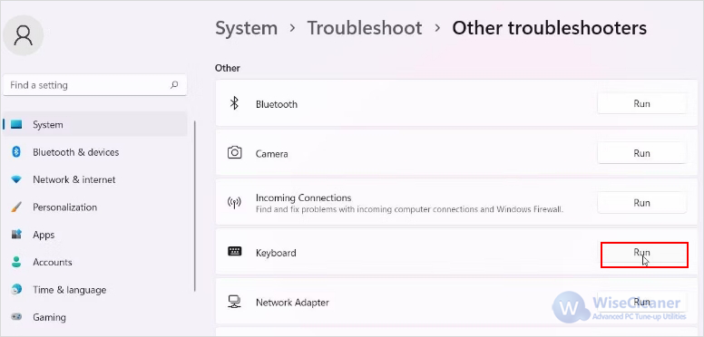 Troubleshoot-Keyboard