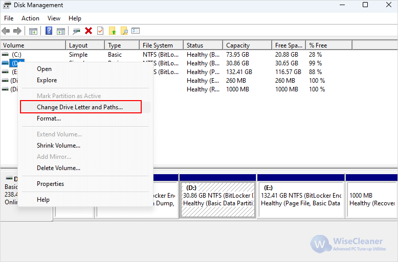 Change Drive Letter and Paths