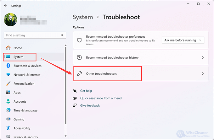 2.	Locate and run the Search and Indexing troubleshooter to identify and fix issues.