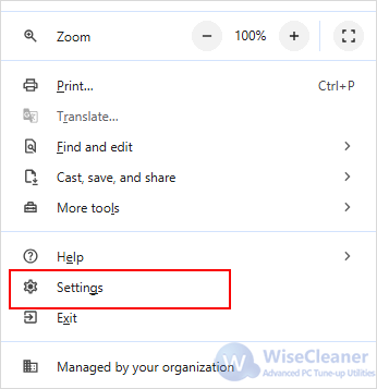 Select Settings