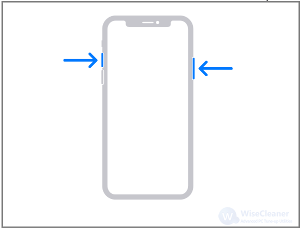Quickly press and release the Side and Volume Up buttons at the same time. 
