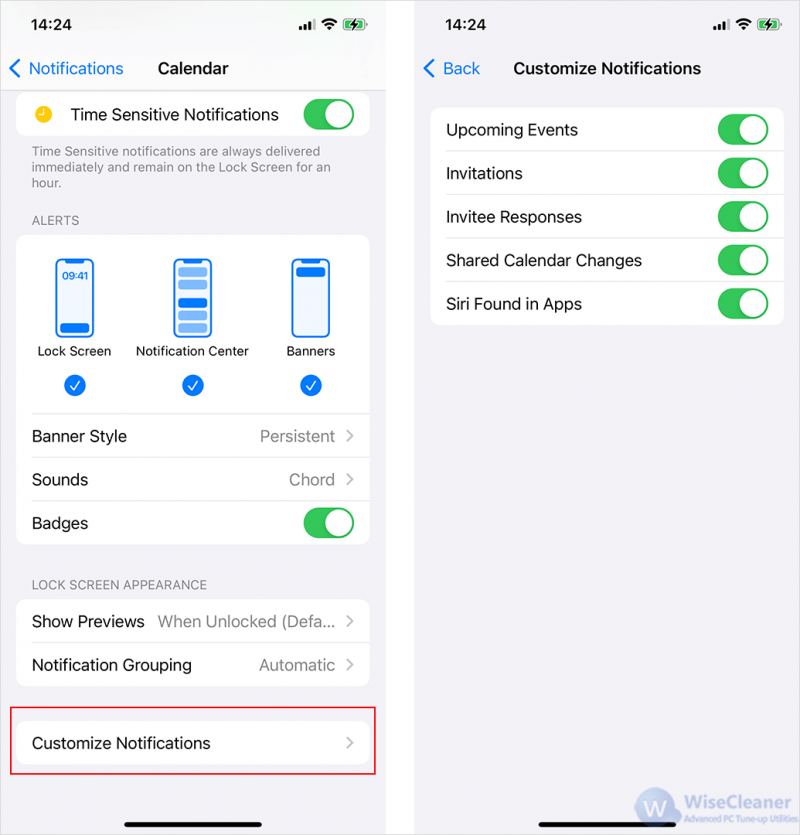  Customize Notifications 